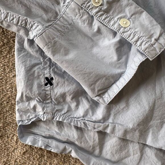 Alex Mill 100% Cotton Crosby Oversized V-Neck Button Up Blouse in Light Blue Siz - Picture 3 of 4